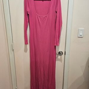 SKIMS Fuchsia Long Sleeve Dress